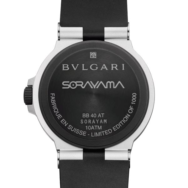 Montre Bulgari Bvlgari Aluminium Sorayama automatique cadran noir bracelet caoutchouc noir 40 mm 103703
