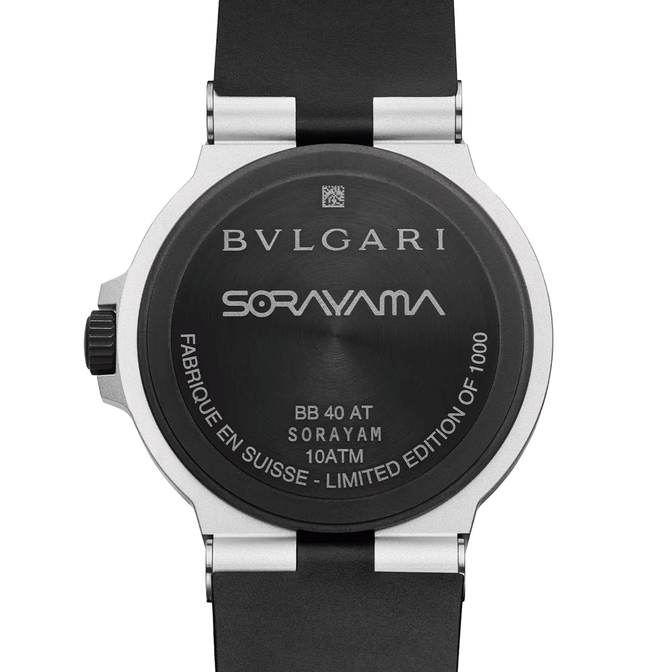 Bulgari Bvlgari Aluminium Sorayama automatic watch black dial black rubber strap 40 mm 103703