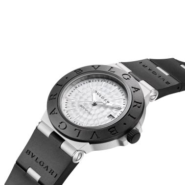 Bulgari Bvlgari Aluminium Sorayama automatic watch black dial black rubber strap 40 mm 103703