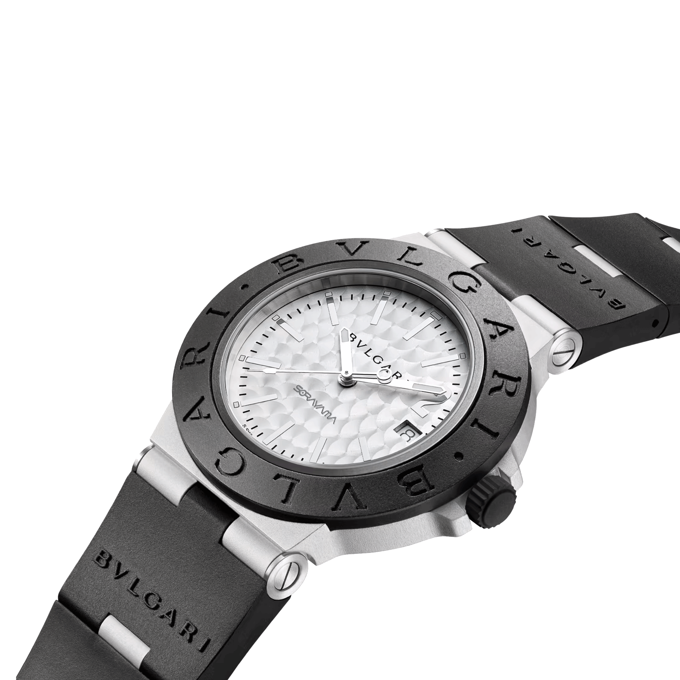 Montre Bulgari Bvlgari Aluminium Sorayama automatique cadran noir bracelet caoutchouc noir 40 mm 103703