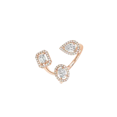 Bague Messika My Twin Trilogy en or rose et diamants