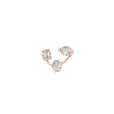 Bague Messika My Twin Trilogy en or rose et diamants