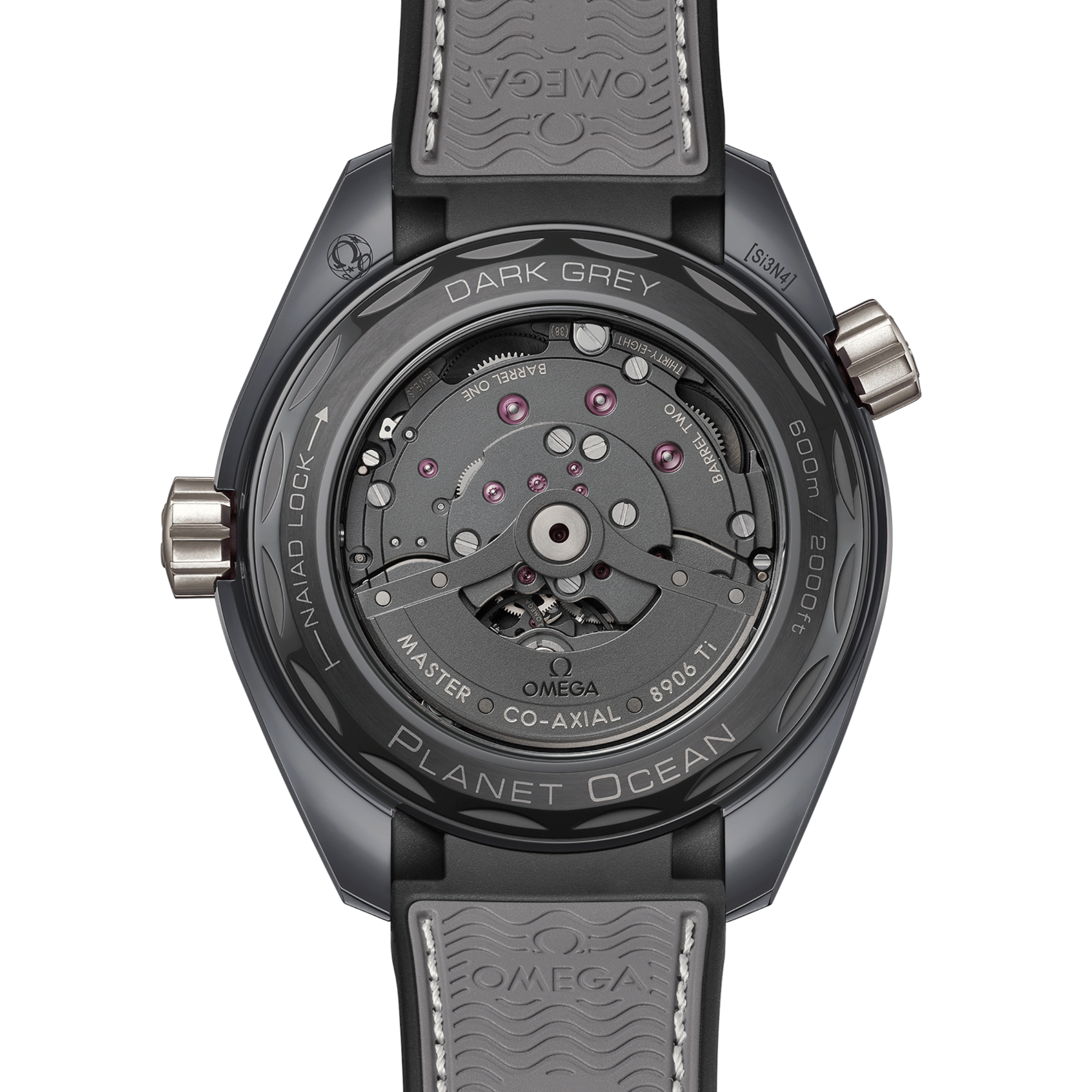 Montre Omega Seamaster Planet Ocean 600m Master Chronometer GMT "Dark Grey" céramique bracelet caoutchouc 45,5 mm