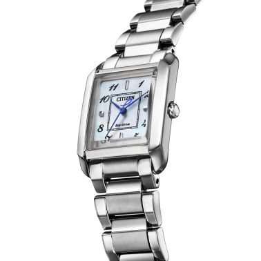 Citizen Ladies Eco-Drive mother-of-pearl dial steel bracelet 21,5 x 28,4 mm