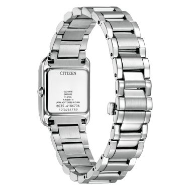 Montre Citizen Ladies Eco-Drive cadran nacre bracelet acier 21,5 x 28,4 mm