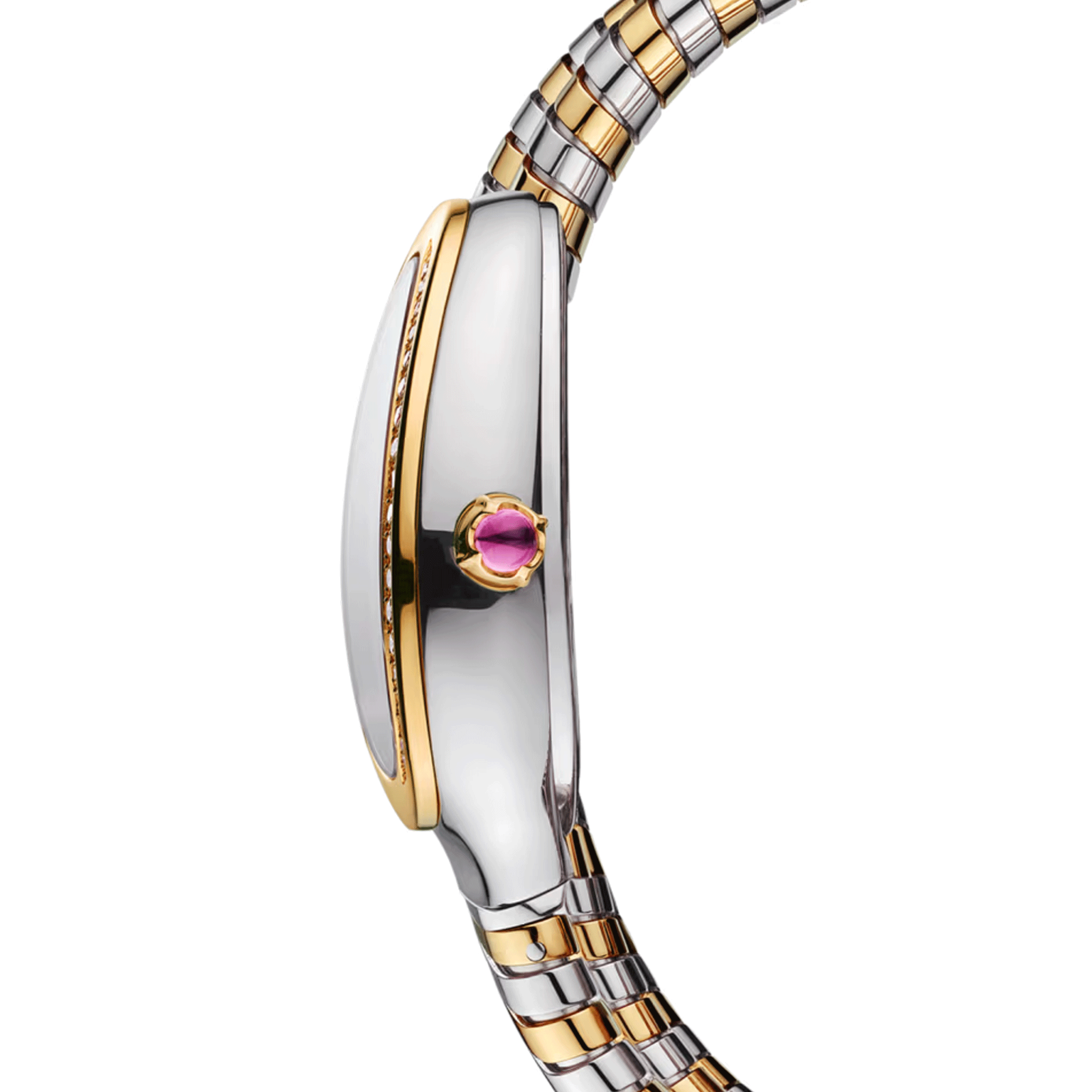 Montre Bulgari Serpenti Tubogas S quartz bracelet acier et or jaune 35 mm 103797