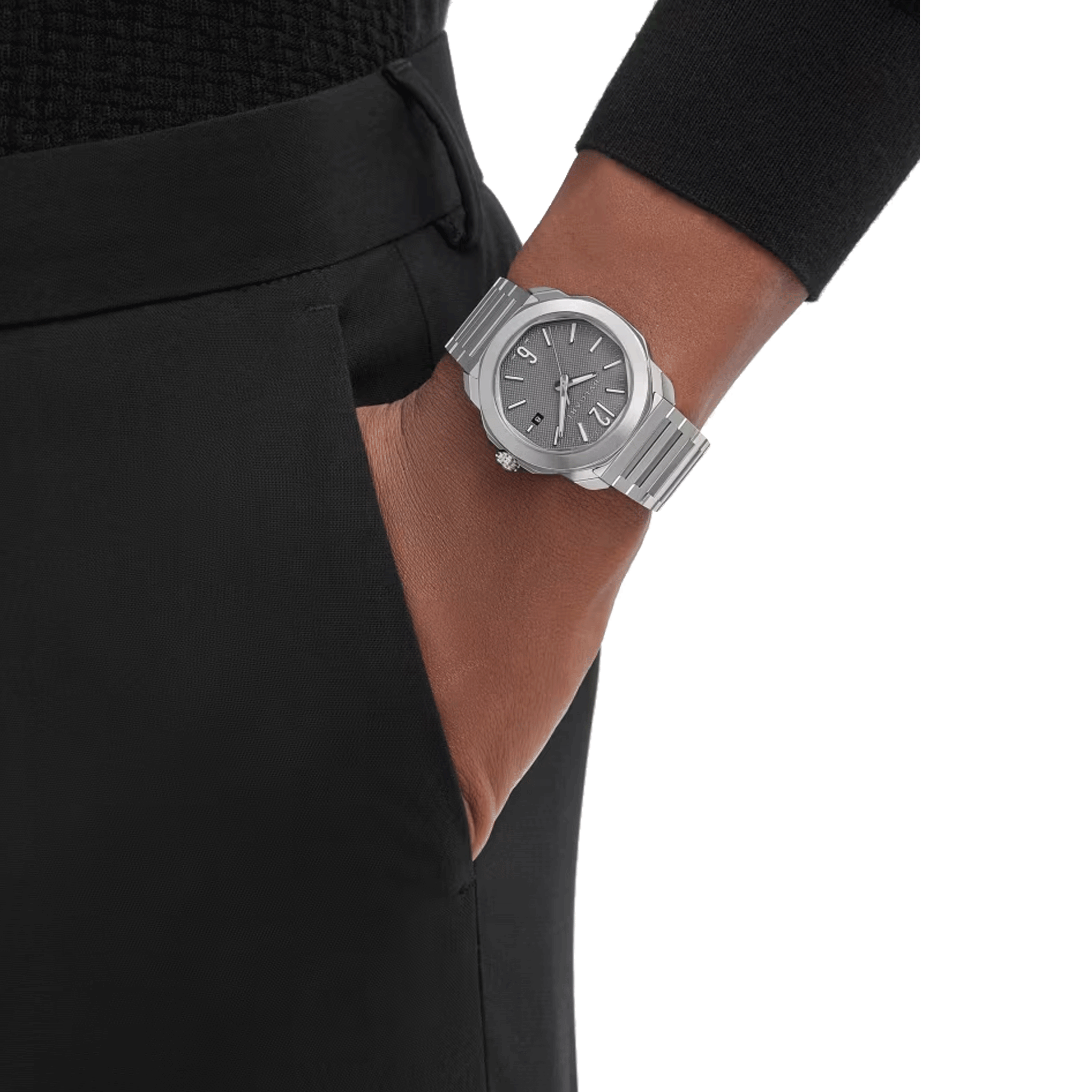 Bulgari Octo Roma automatic watch anthracite dial steel bracelet 41 mm 103740