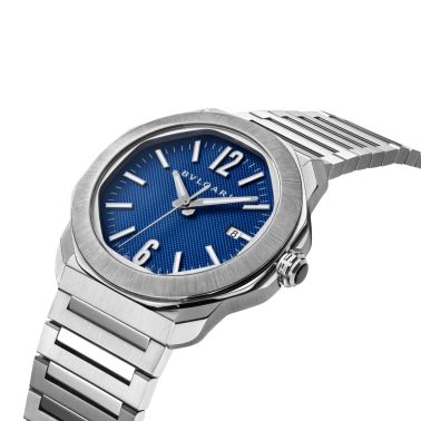 Montre Bulgari Octo Roma automatique cadran bleu bracelet acier 41 mm 103739