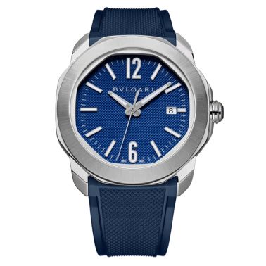 Montre Bulgari Octo Roma automatique cadran bleu bracelet acier 41 mm 103739
