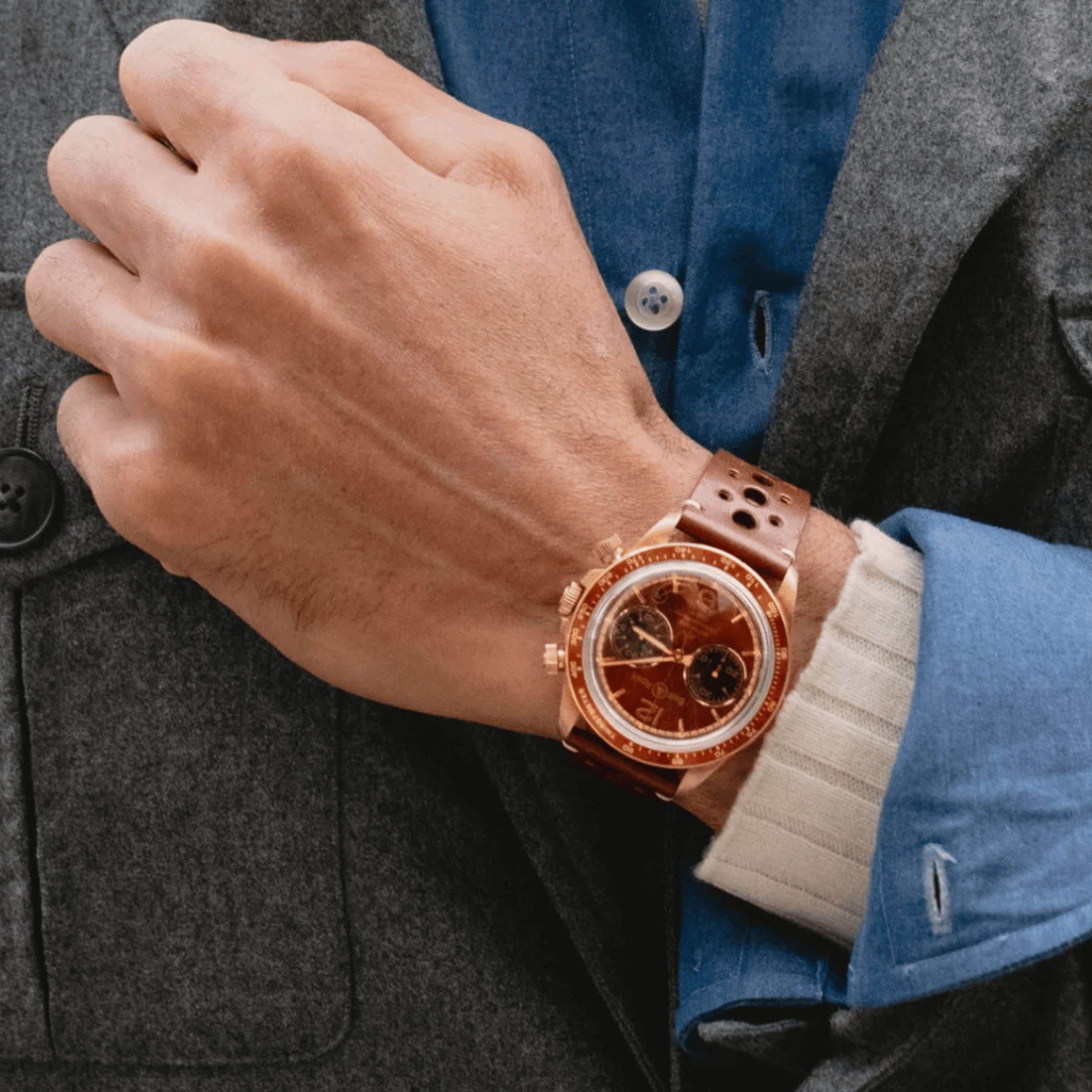 Wrist Bell Ross Bellytanker Bell Ross Belly Tanker Bronze Espresso