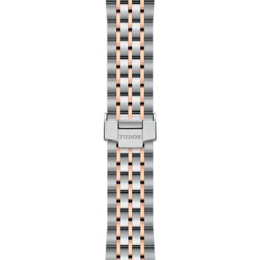 Montre Tudor 1926 automatique lunette or rose cadran argenté bracelet acier et or rose 39 mm M91551-0001