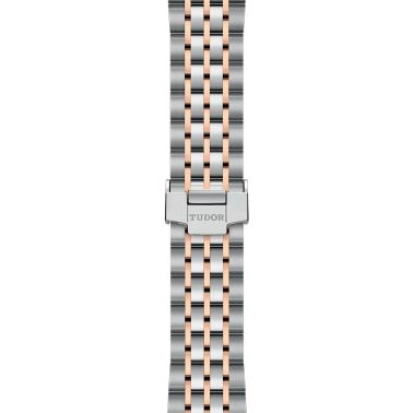 Montre Tudor 1926 automatique lunette or rose cadran argenté bracelet acier et or rose 39 mm M91551-0001