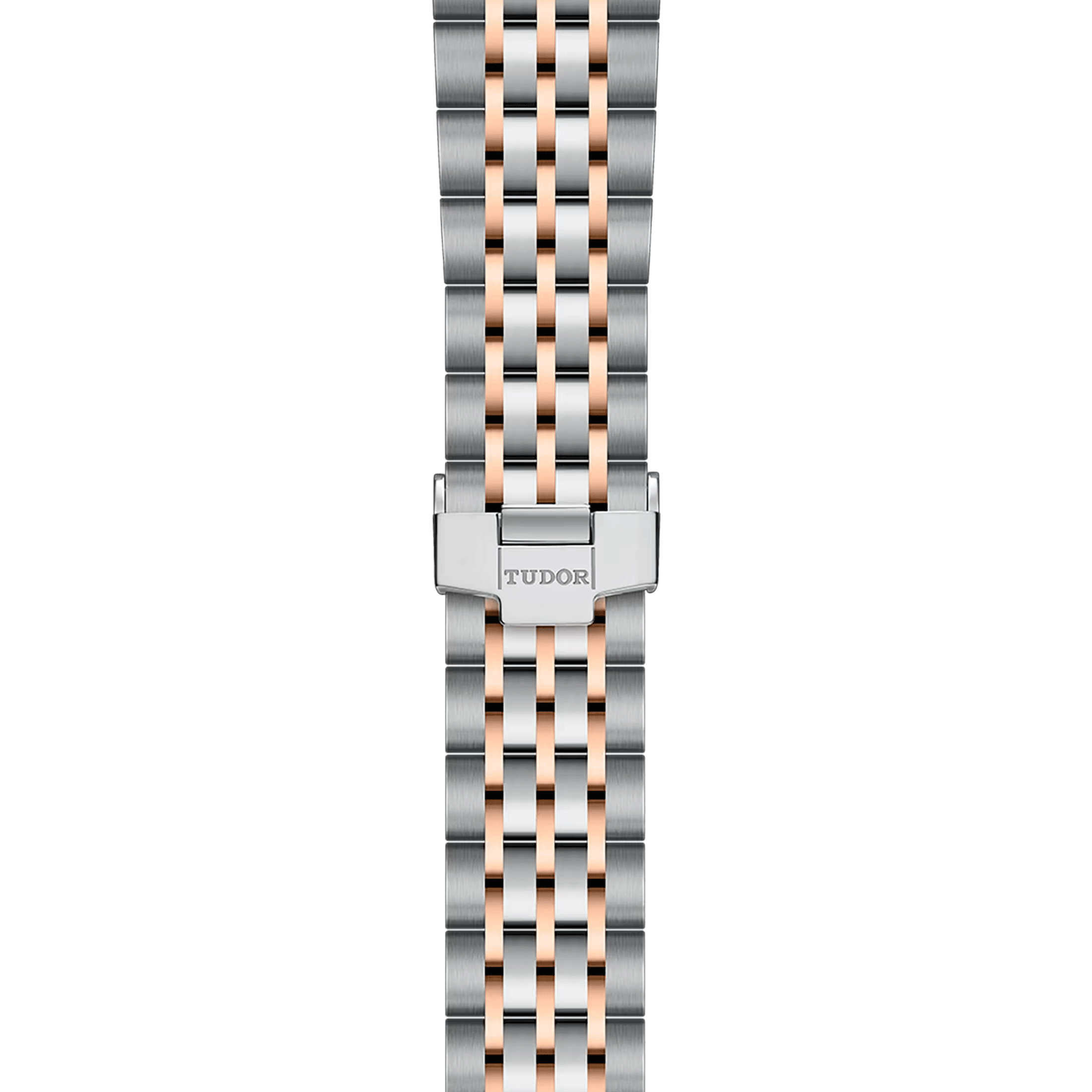 Montre Tudor 1926 automatique lunette or rose cadran noir bracelet acier et or rose 36 mm M91451-0003