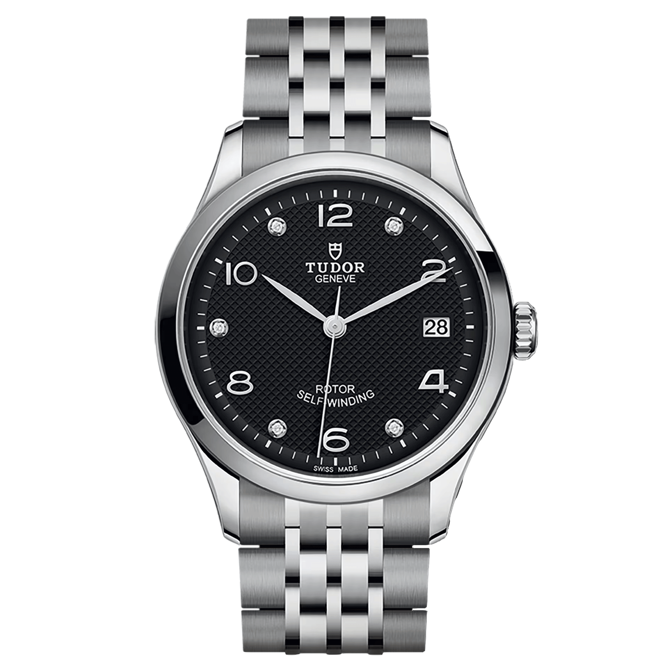 Montre Tudor 1926 automatique index diamants cadran noir bracelet acier 36 mm M91450-0004