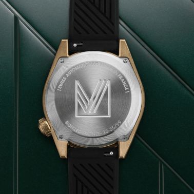 March LA.B Bonzer Bronze Automatique black silicone bracelet 41 mm