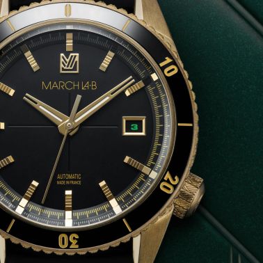 March LA.B Bonzer Bronze Automatique black silicone bracelet 41 mm