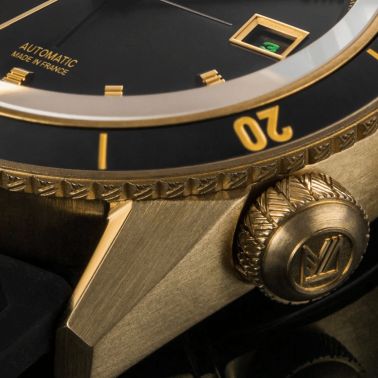 March LA.B Bonzer Bronze Automatique black silicone bracelet 41 mm