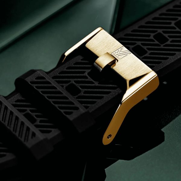 March LA.B Bonzer Bronze Automatique black silicone bracelet 41 mm