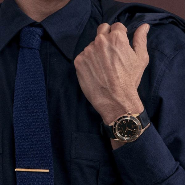 March LA.B Bonzer Bronze Automatique black silicone bracelet 41 mm