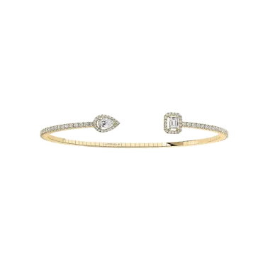 Bracelet Messika My Twin Skinny Toi & Moi en or jaune et diamants 0,30 carat