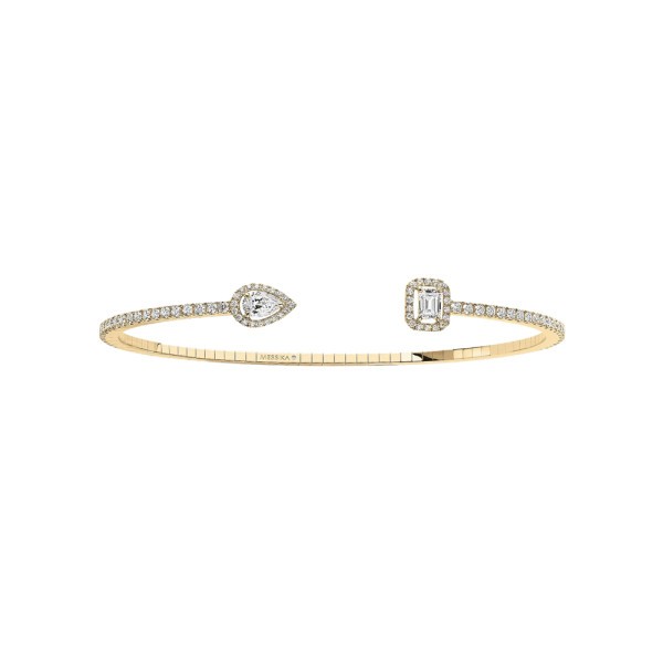 Bracelet Messika My Twin Skinny Toi & Moi en or jaune et diamants 0,30 carat