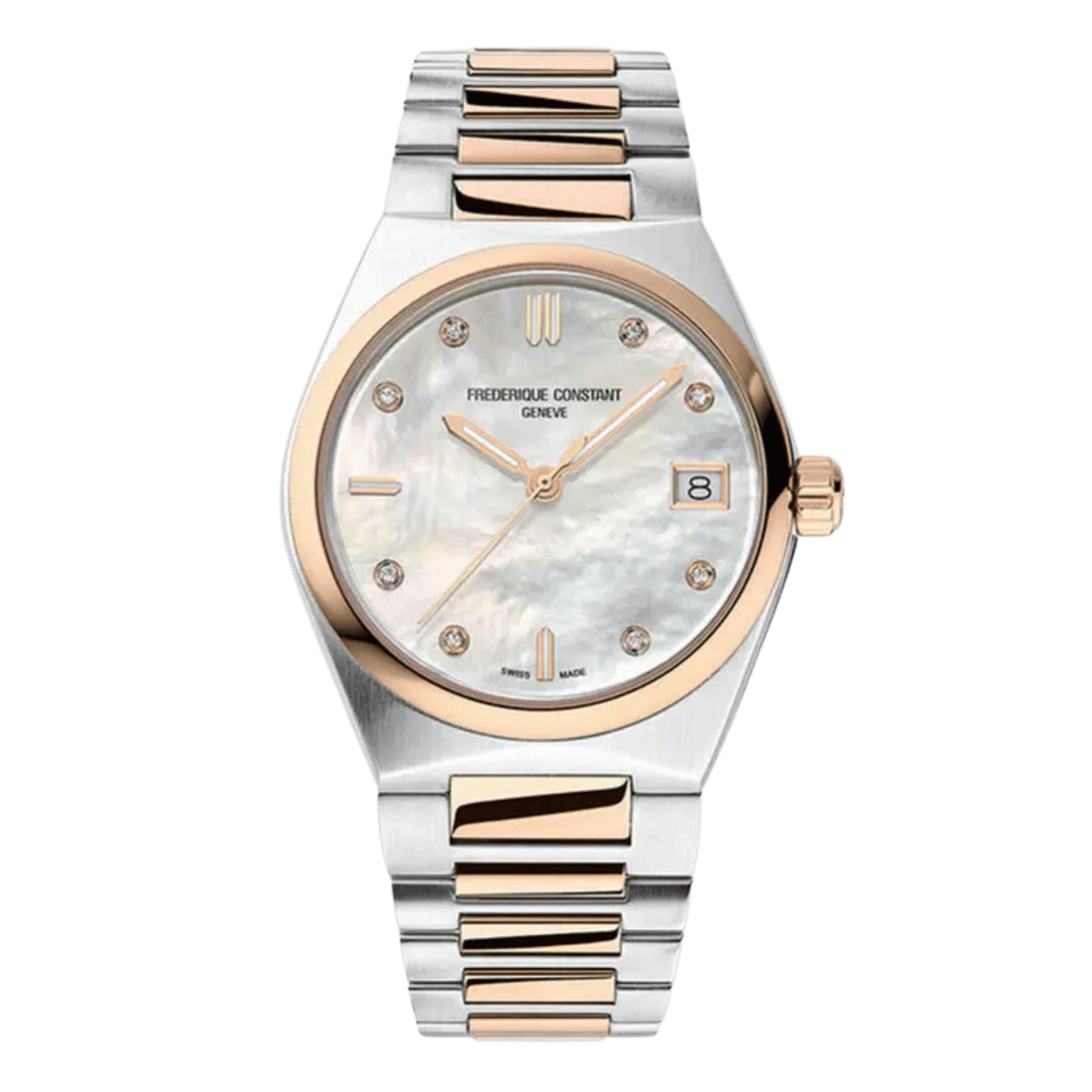 Frédérique Constant Highlife Ladies quartz mother-of-pearl dial with diamonds steel bracelet 31 mm