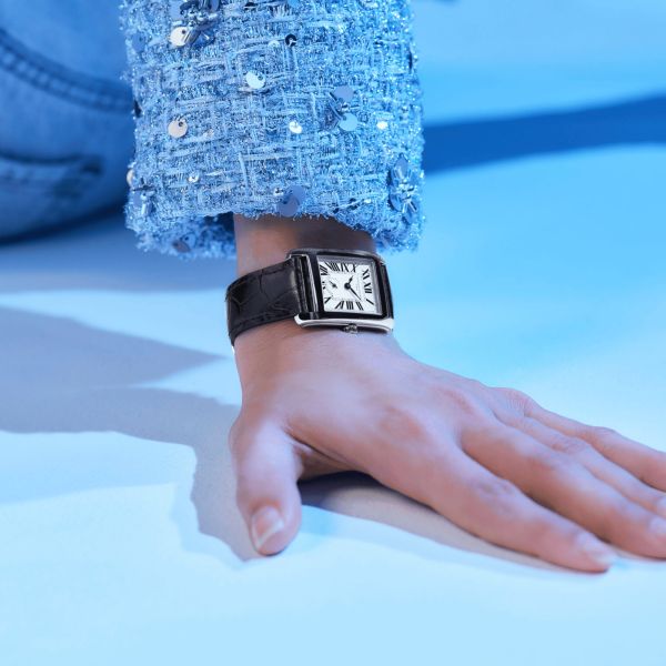 Frédérique Constant Classics Carrée Small Seconds quartz silver dial leather strap 36 x 25,20 mm