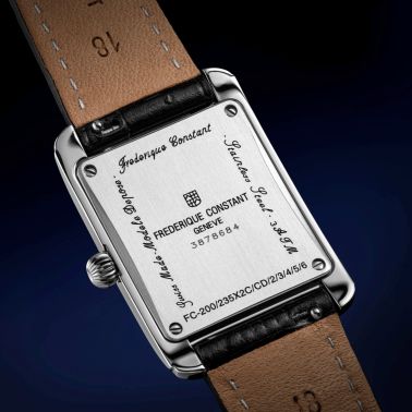 Frédérique Constant Classics Carrée Small Seconds quartz silver dial leather strap 36 x 25,20 mm