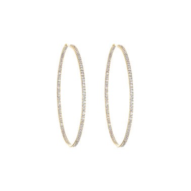 Créoles Messika New Gatsby M en or jaune et diamants