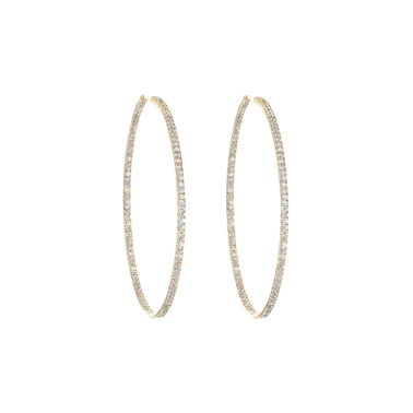 Créoles Messika New Gatsby M en or jaune et diamants