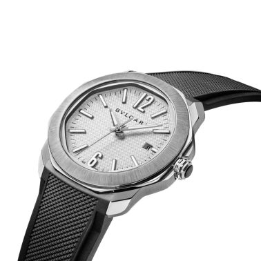 Bulgari Octo Roma automatic watch white dial steel bracelet 41 mm 103738
