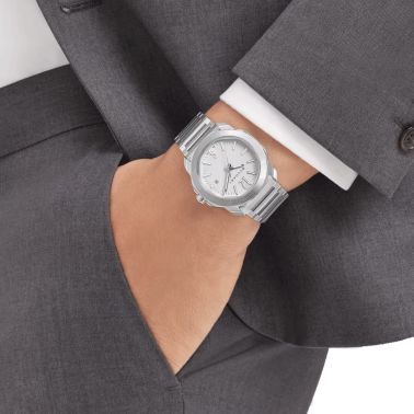 Montre Bulgari Octo Roma automatique cadran blanc bracelet acier 41 mm 103738