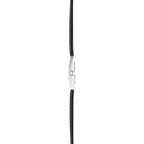 Montre Herbelin V Avenue quartz cadran noir bracelet cuir noir 23,4 x 19 mm