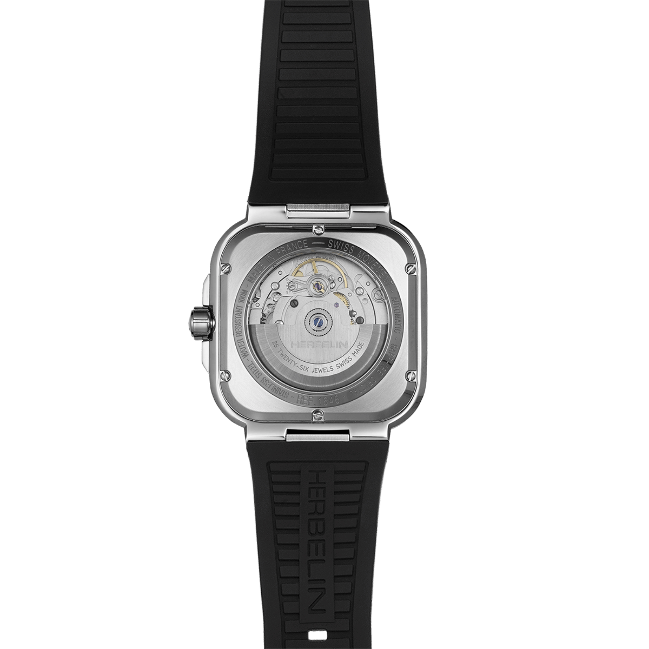 Herbelin Cap Camarat Automatic green dial rubber strap 39 x 39 mm