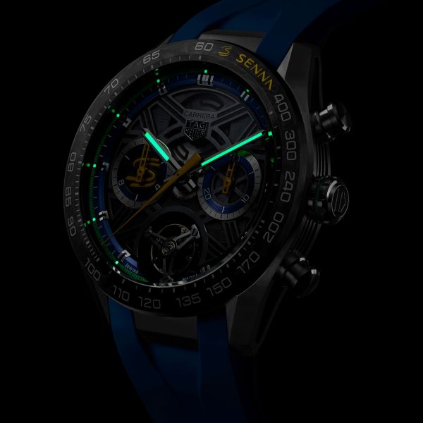 Montre TAG Heuer Carrera Extreme Sport Chronographe Tourbillon x Senna 44 CBU5081.FT6274