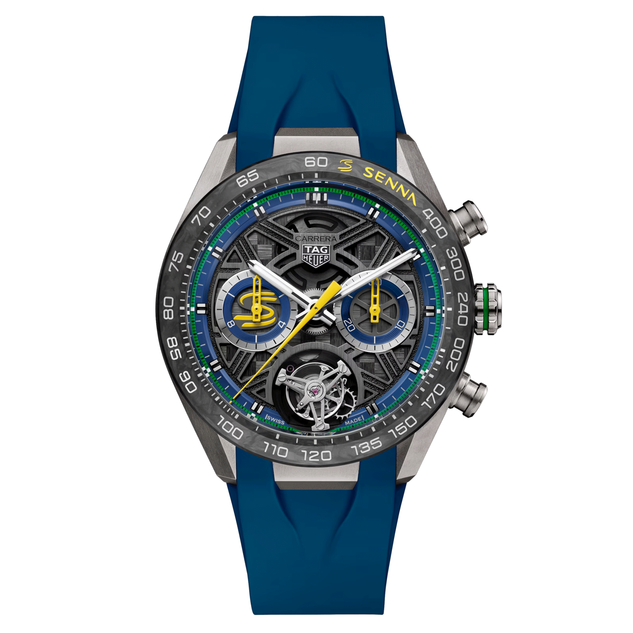 Montre TAG Heuer Carrera Extreme Sport Chronographe Tourbillon x Senna 44 CBU5081.FT6274