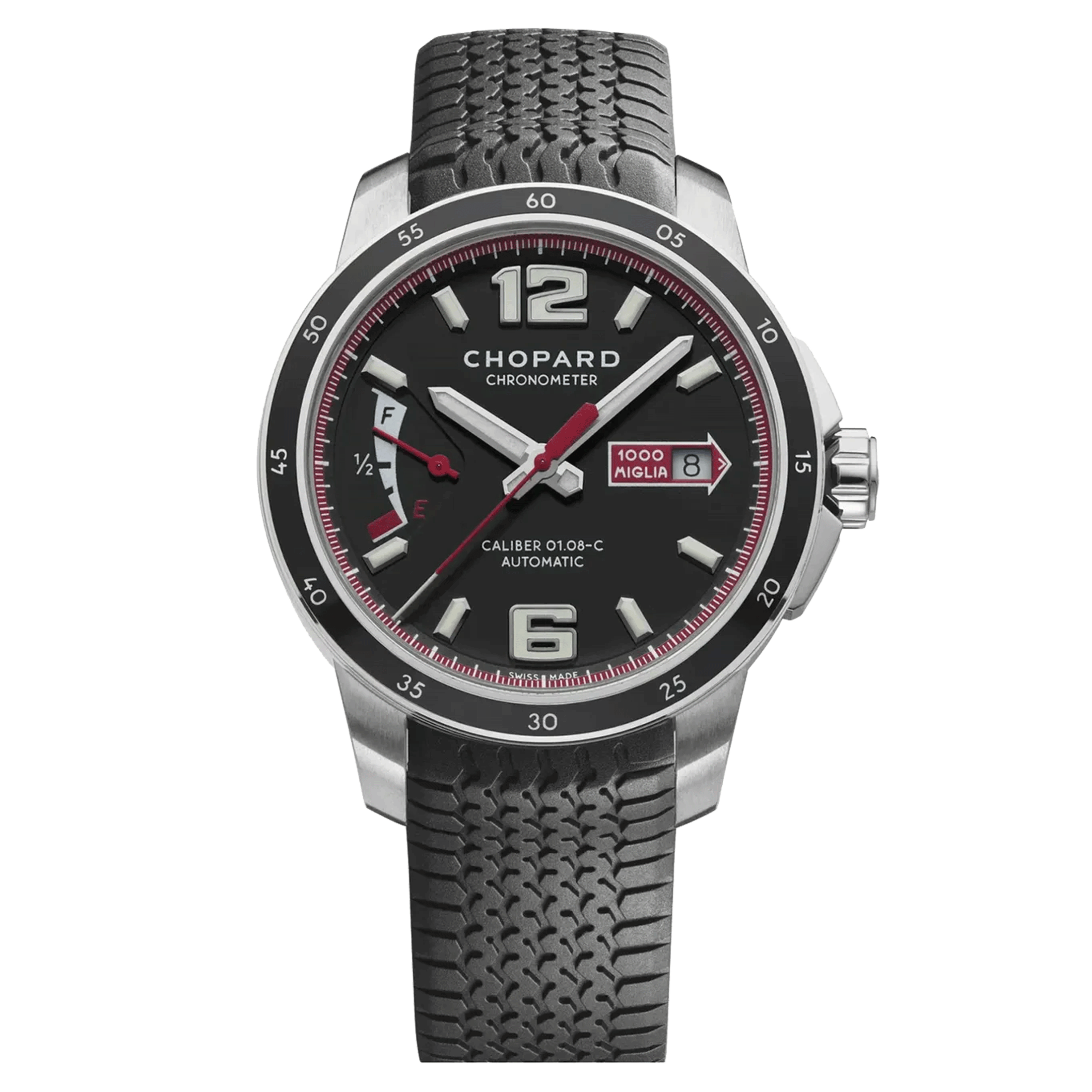Chopard Mille Miglia GTS Power Control automatic watch black dial black rubber strap 43 mm 168566-3001