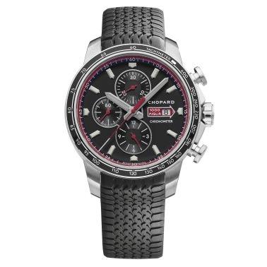 Chopard Mille Miglia GTS automatic chronograph watch black dial black rubber strap 44 mm 168571-3001