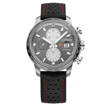 Chopard Mille Miglia Chronograph Race Edition automatic watch grey dial black rubber strap 44 mm 168571-3009