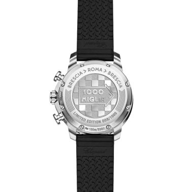 Montre Chopard Mille Miglia Chronographe Race Edition automatique cadran gris bracelet caoutchouc noir 44 mm 168571-3009