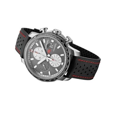 Montre Chopard Mille Miglia Chronographe Race Edition automatique cadran gris bracelet caoutchouc noir 44 mm