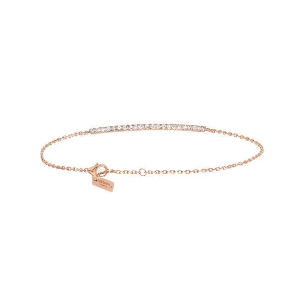 Bracelet Messika Barrette Gatsby en or rose et diamants