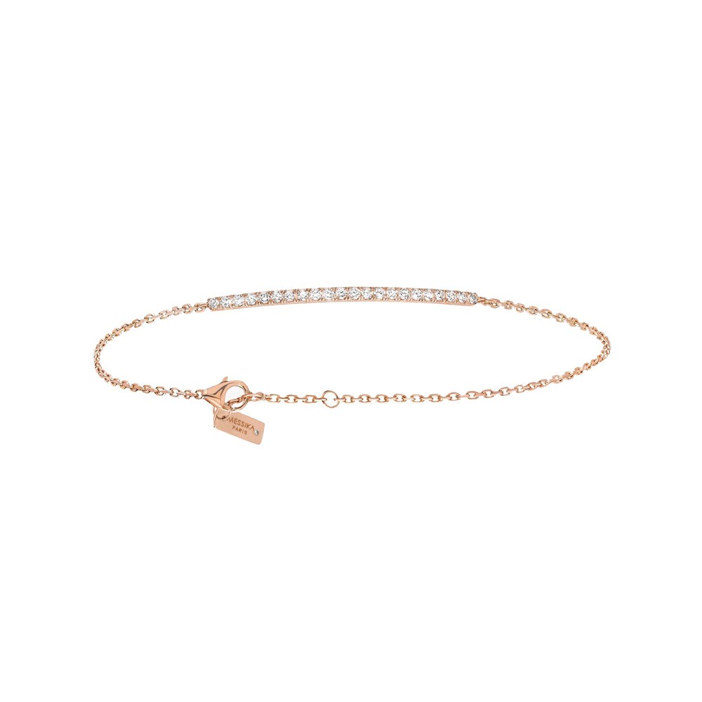 Bracelet Messika Barrette Gatsby en or rose et diamants