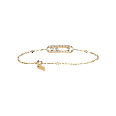 Bracelet Messika Baby Move Pavé en or jaune et diamants