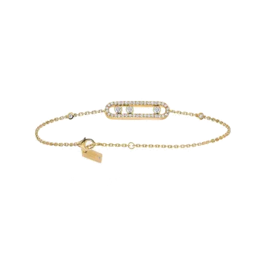 Bracelet Messika Baby Move Pavé en or jaune et diamants