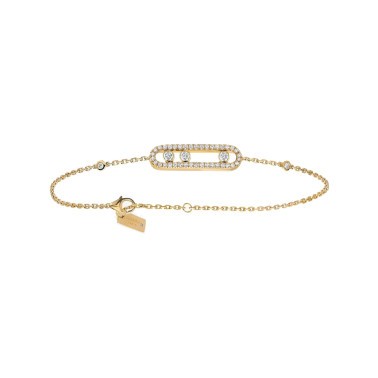 Bracelet Messika Baby Move Pavé en or jaune et diamants