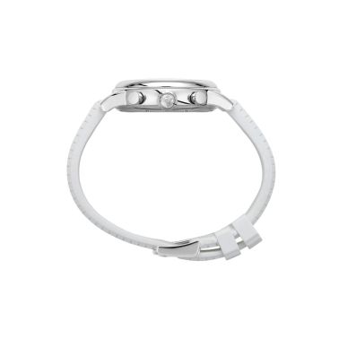 Montre Chopard Mille Miglia Chronographe automatique cadran argent bracelet caoutchouc blanc 39 mm 168588-3001