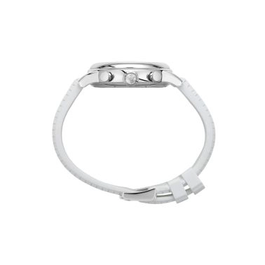 Montre Chopard Mille Miglia Chronographe automatique cadran argent bracelet caoutchouc blanc 39 mm 168588-3001