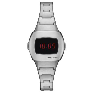 Montre Hamilton PSR 74 Digital quartz acier affichage LCD et Oled rouge