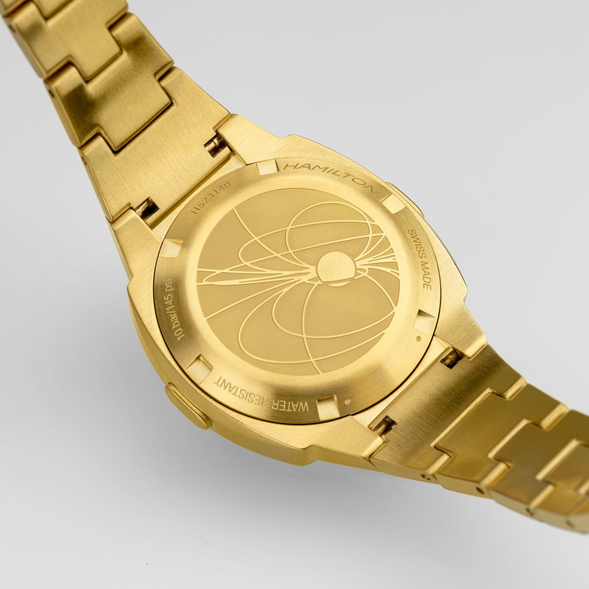 Hamilton PSR 74 Digital quartz PVD yellow gold watch LCD and Oled ...